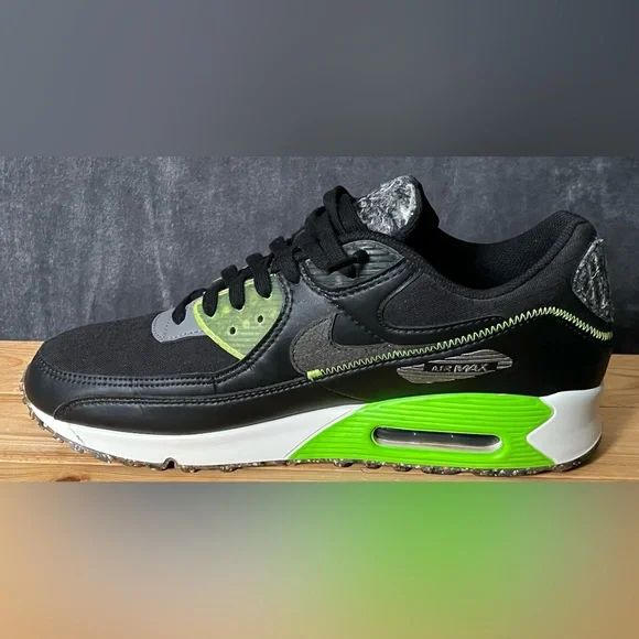 Nike Air Max 90 M2Z2 Recycled Wool Pack - Size 12 - Black Electric Green - Picture 10 of 16